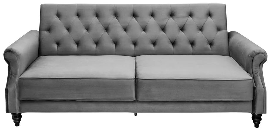 Stílusos ágyazható kanapé Scarlet Belle II / 220 cm - szürke bársony