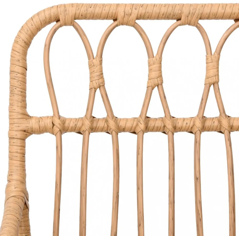 2 db fekete PE rattan karfás kerti szék 56 x 64 x 80 cm