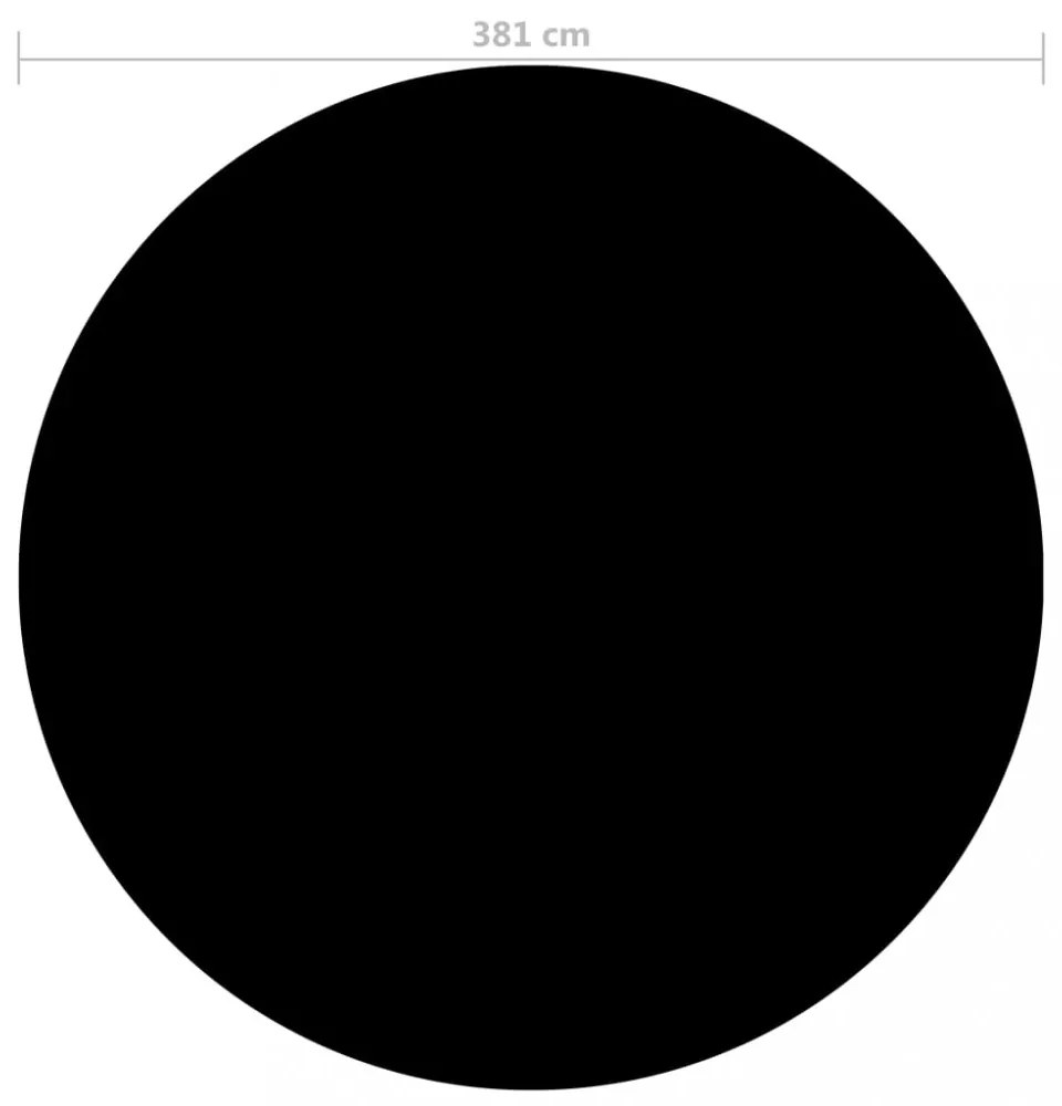 fekete polietilén medencetakaró 381 cm