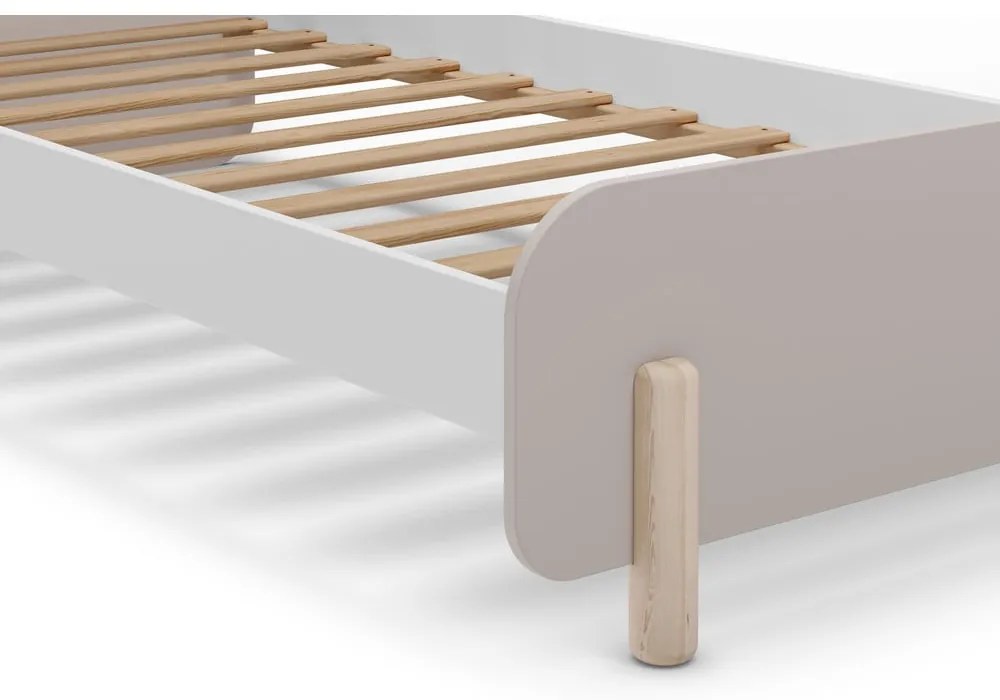 Krémszínű borovi fenyő gyerekágy 90x190 cm Nora – Marckeric