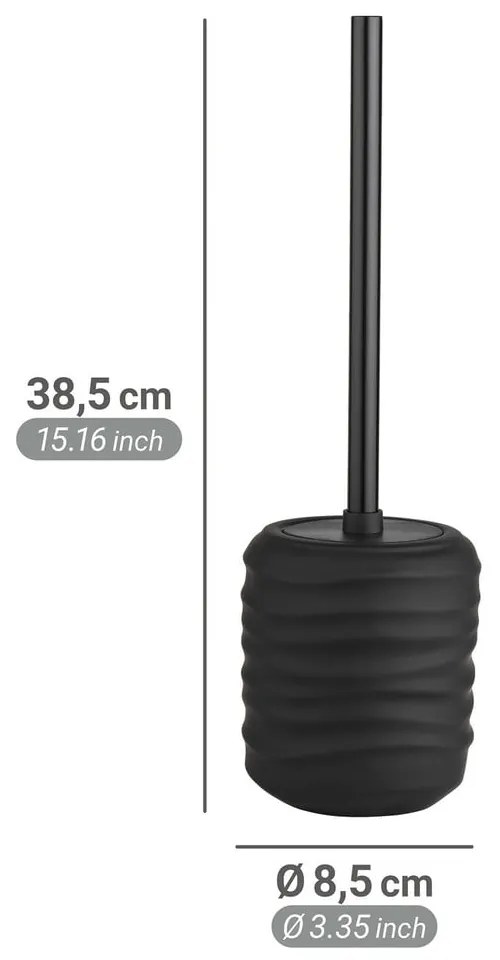 Fekete kerámia WC-kefe Illana – Wenko