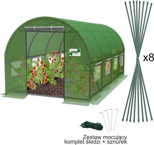 Kerti Alagút Fólia Üvegház 6m x 3m x 2m 18m2