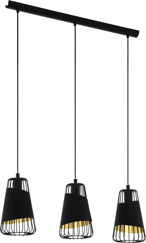 EGLO 49448 AUSTELL Modern Függesztett Lámpa Fekete, Arany E27 IP20