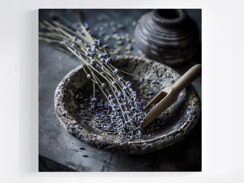 Poszter Gyógynövény Herbária Szárított Konyha Levendula 40x40