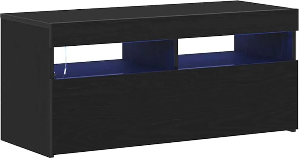 vidaXL TV szekrény Fekete tölgy 90 x 35 x 40 cm Faanyag