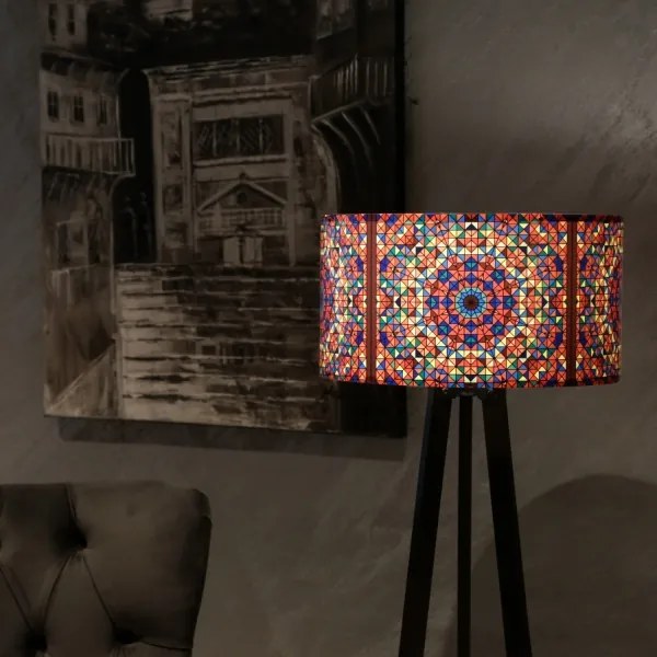 Állólámpa AYD 1xE27/40W/230V barna/színes