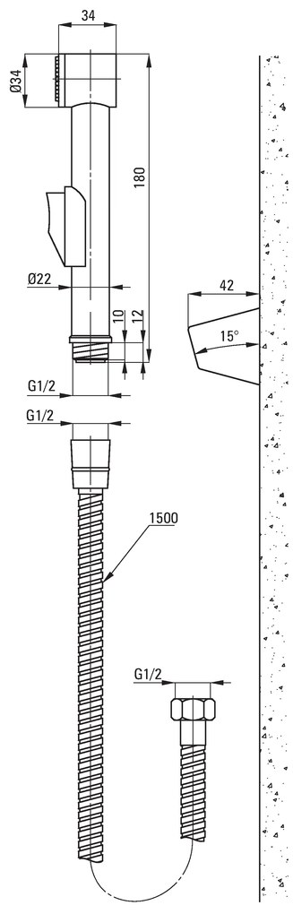 Deante Deante, 1 pontos bidé készlet, króm, ANW_041B