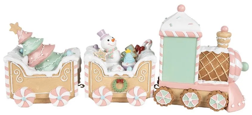 Mézeskalács vonat mézivel karácsonyi dekoráció 45x12x19 cm