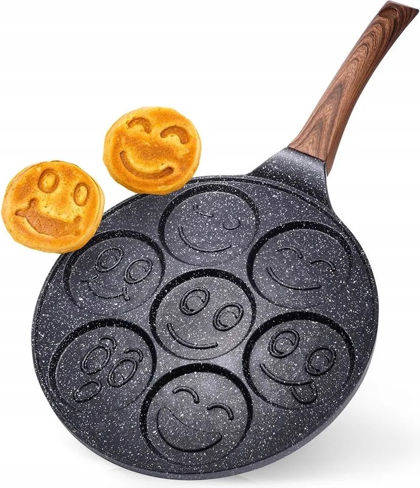 Palacsintasütő Tojás Serpenyő 7 Lyukú Gránit Indukciós Gáz