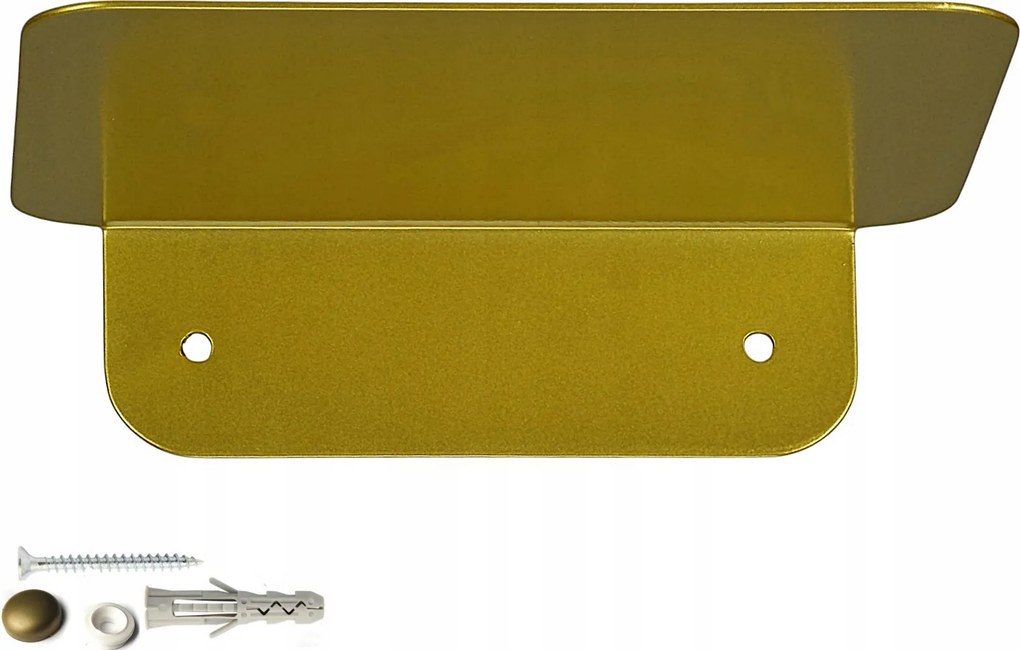 Polc 20x15x5cm Arany fém akasztós modern Loft stílusban