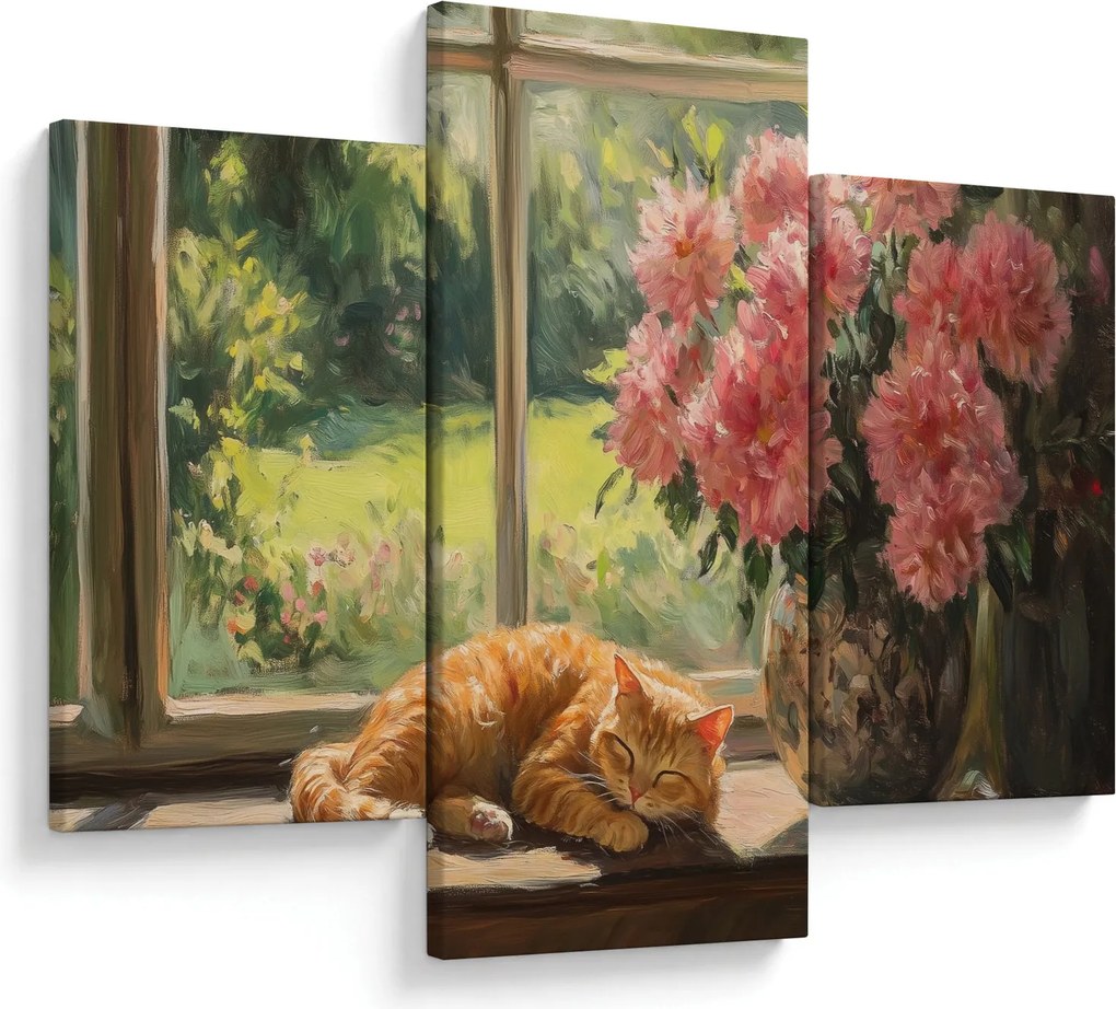 Kép - Macska az ablakban (90x60 cm)