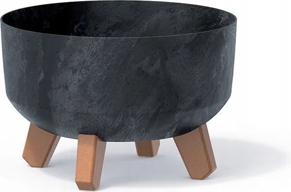 Alacsony virágcserép Gracie Effect antracit 260167-2005