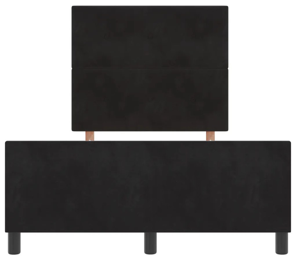 Fekete Bársony Ágykeret 120x200 cm
