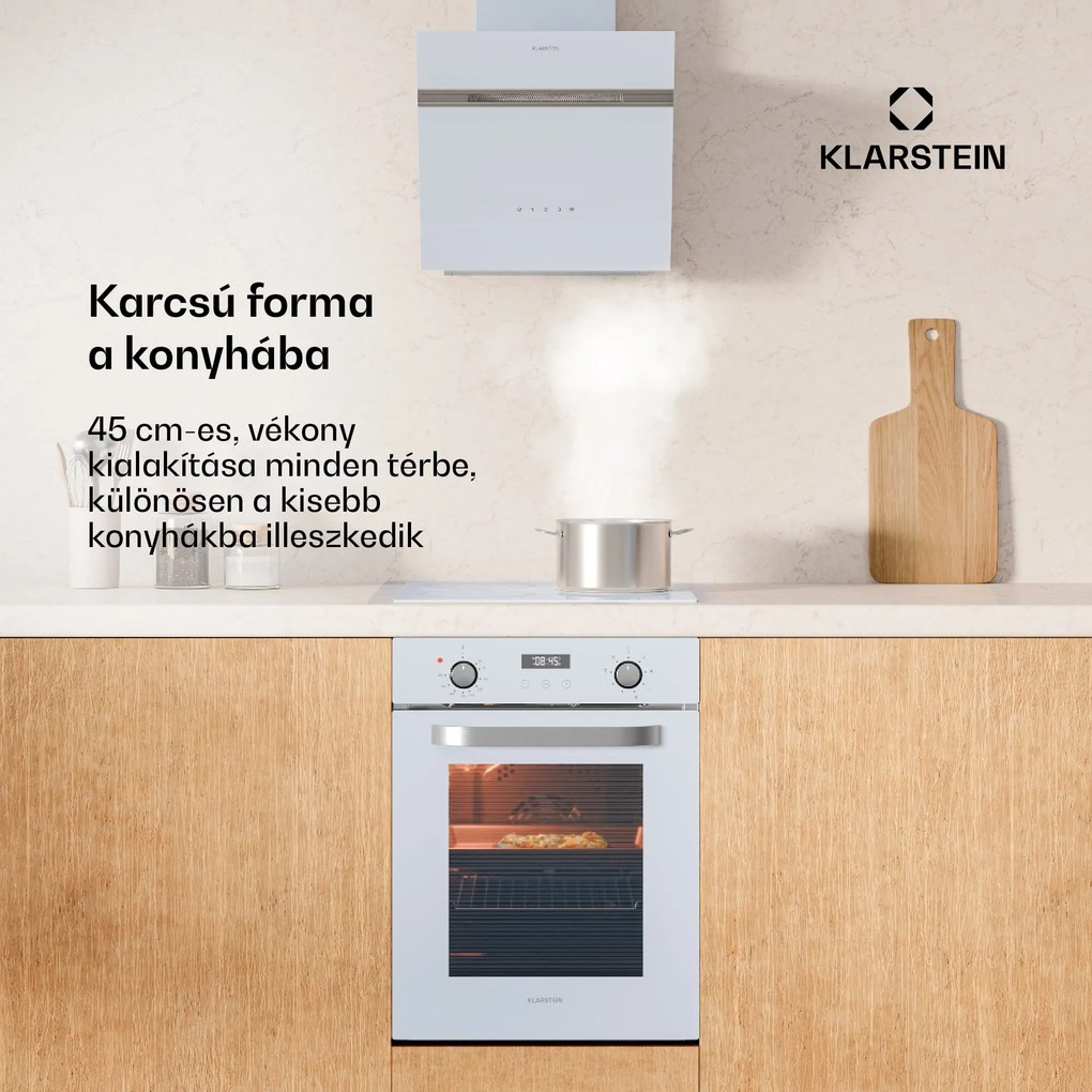 Klarstein SmartSlim sütő, Slim kivitel, 8 funkció, 49 l térfogat, könnyű tisztítás, EEK A