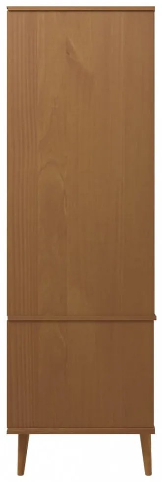 MOLDE barna tömör fenyőfa gardrób 90 x 55 x 175 cm
