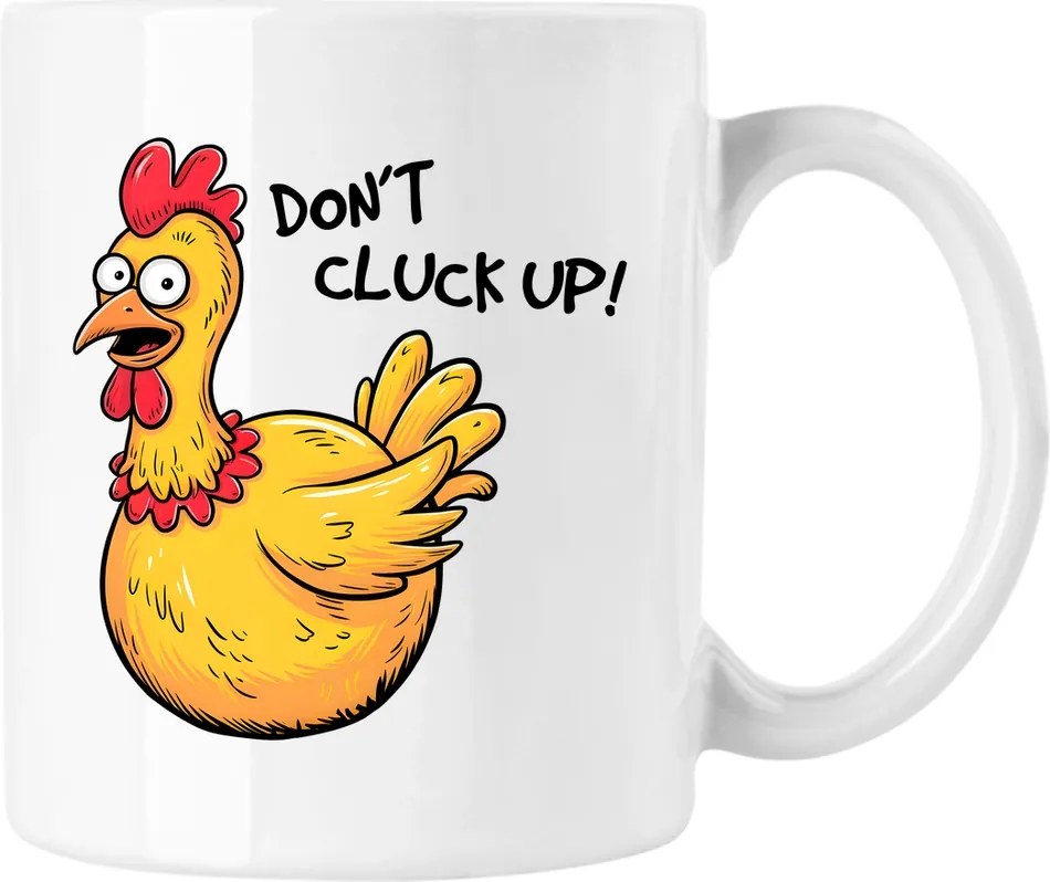 Csirke bögre vicces mem dont click fehér 330ml