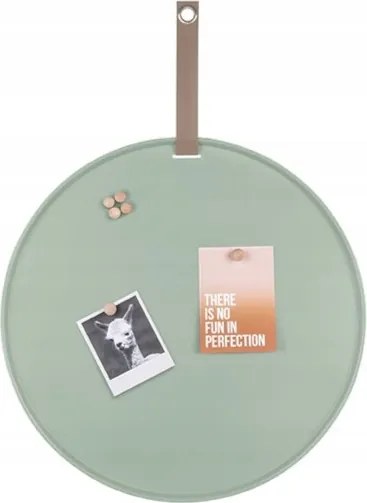 Mágneses tábla, fali, zöld, kerek jegyzetekhez, fotókhoz Perky