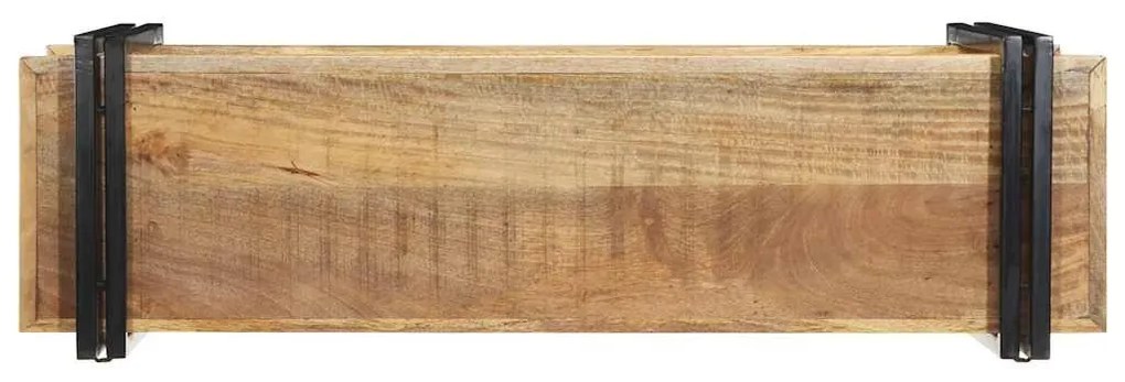 fali polc 110x33x45 cm tömör nyersfa Mango