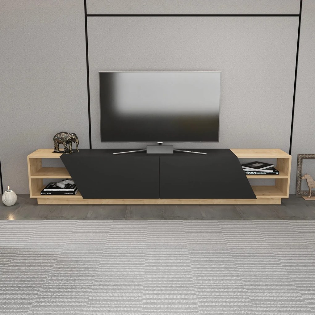 TV szekrény Rhodes - Oak, Anthracite
