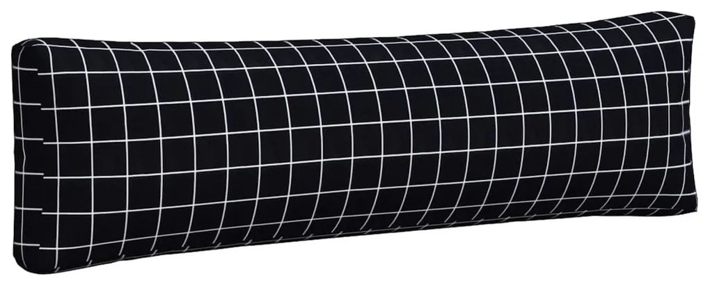 2 db fekete kockás oxford szövet raklappárna