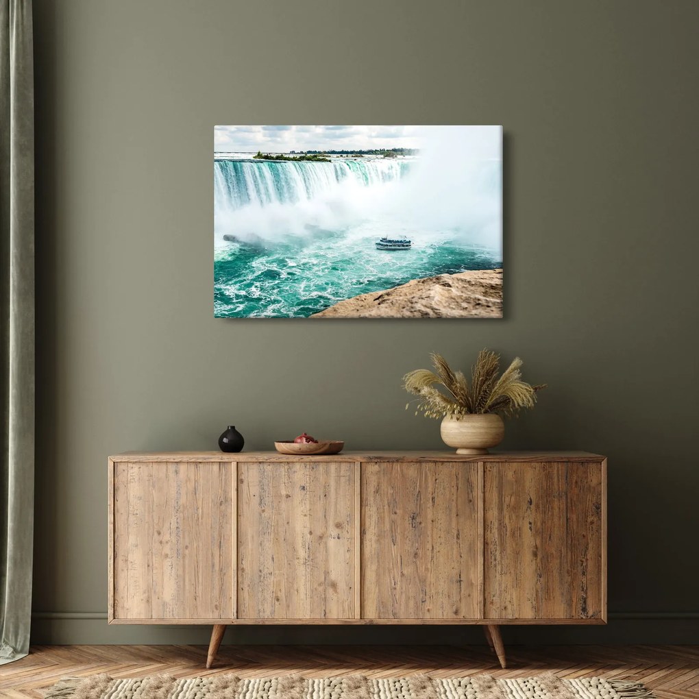 Vízesések hajóval képe (90x60 cm)