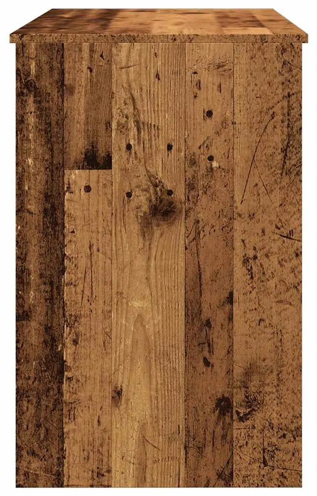 antik fa színű szerelt fa íróasztal 100 x 50 x 76 cm