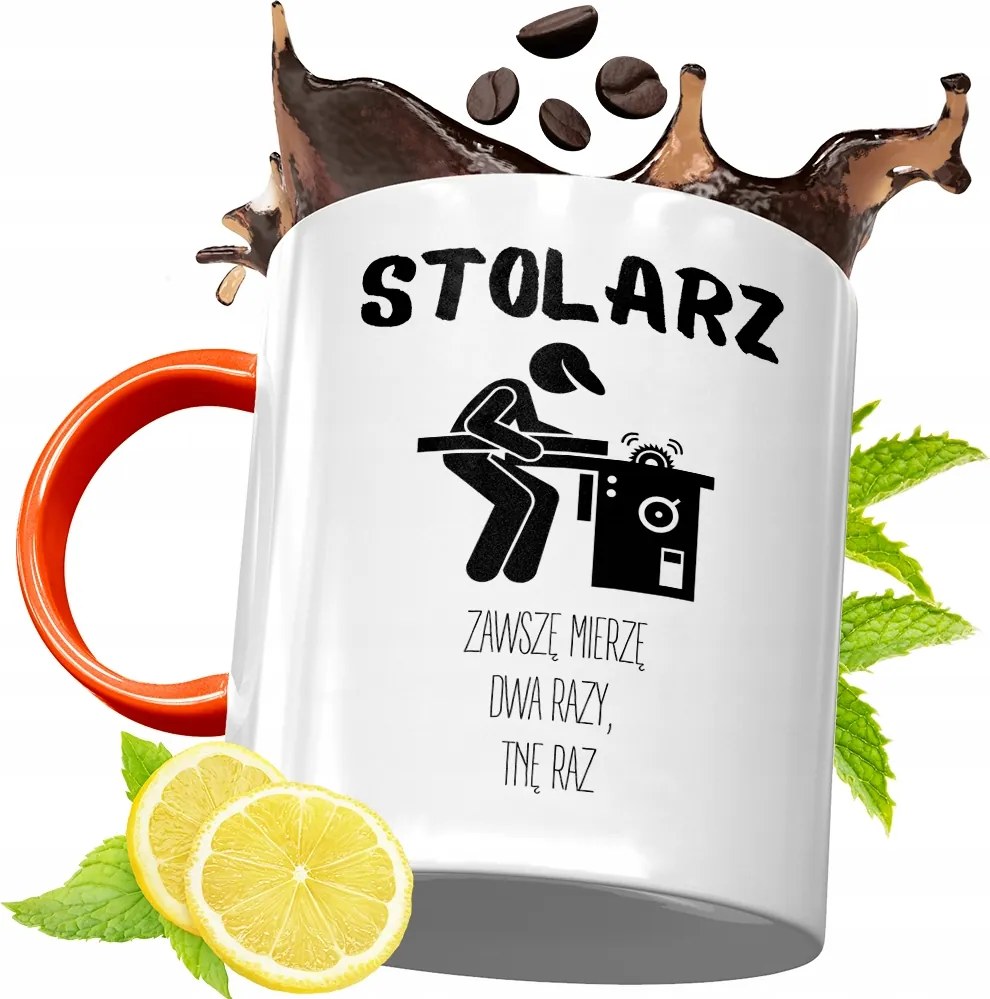 Narancssárga Bögre Asztalos Ácsoknak Ajándék fényképes nyomattal