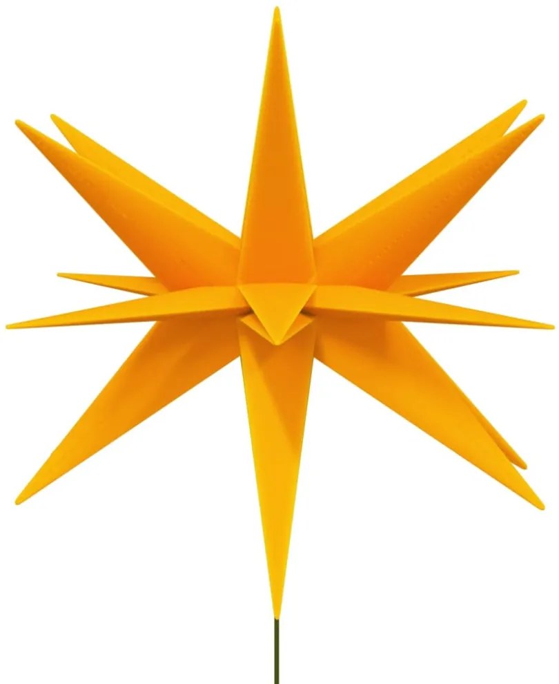 3 db összecsukható tüskés sárga LED-es karácsonyi lámpa 57 cm