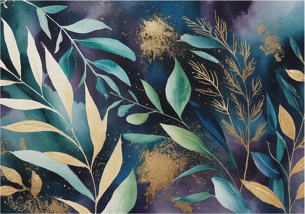 Fotótapéta Flizelin Dekoratív Hálószoba Botanikus levelek 312x219