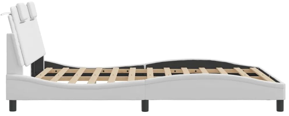 fehér ágykeret Viana LED-ekkel matrac nélkül 140 x 190 cm