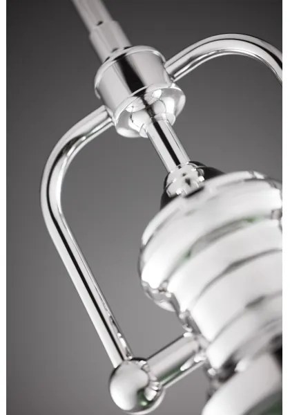 Jupiter 2071 - PLATINO rúdon függő csillár 1xE27/15W/230V zöld/fényes króm