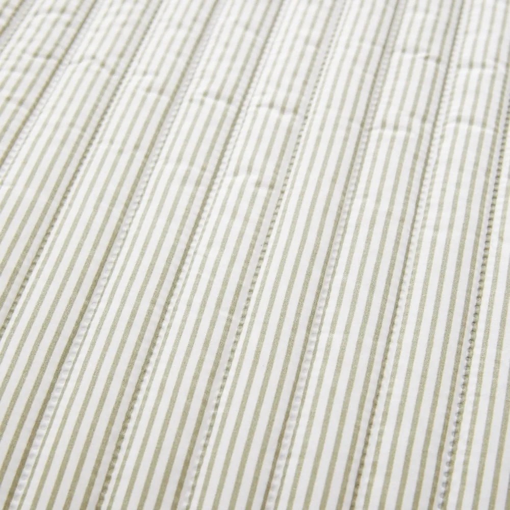 Zöld steppelt ágytakaró 220x230 cm Stripe – Catherine Lansfield