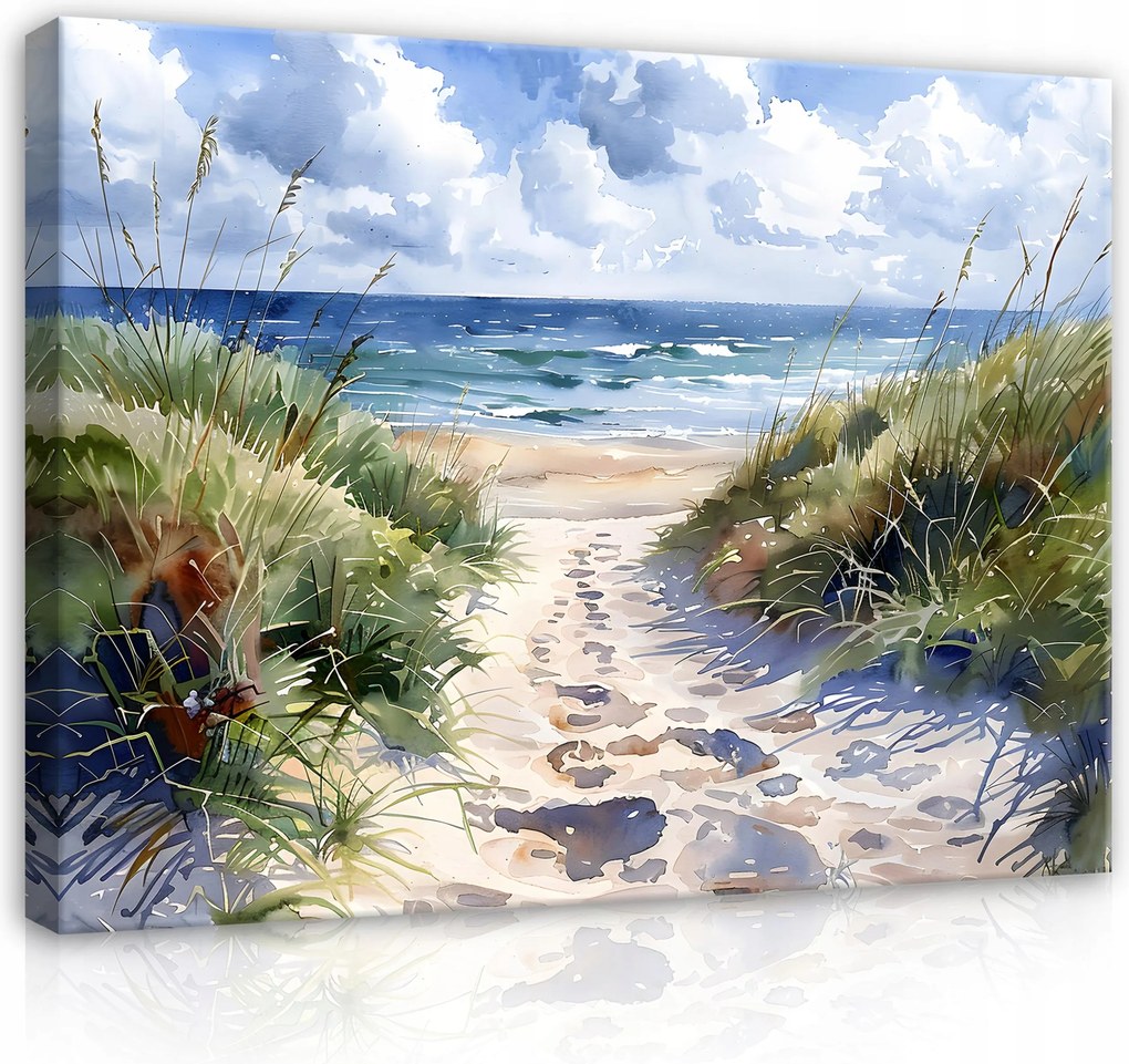 Vászonkép Tengerpart Mint Festett Vászon Fal Hálószoba Nappali 40x30