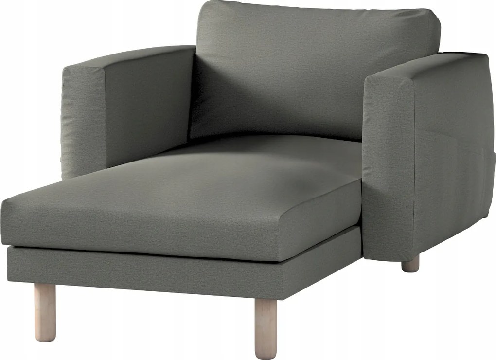 Dekoria Norsborg sezlon huzat Ikea karfával, szürke