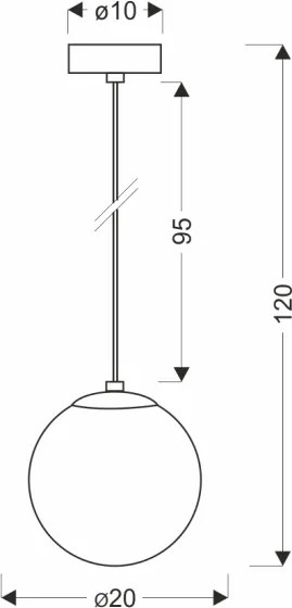 BRILAGI - kábeles függőlámpa POLOS 1xE27/40W/230V átm. 20 cm fekete