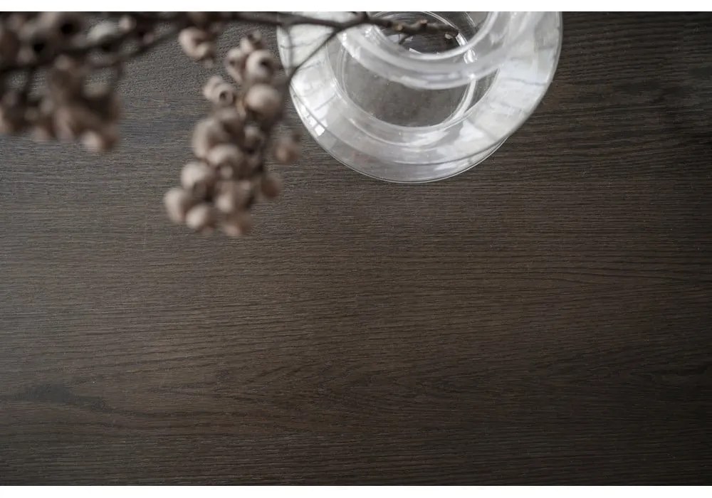 Kerek étkezőasztal tölgyfa dekoros asztallappal 120x120 cm Calverton - Rowico