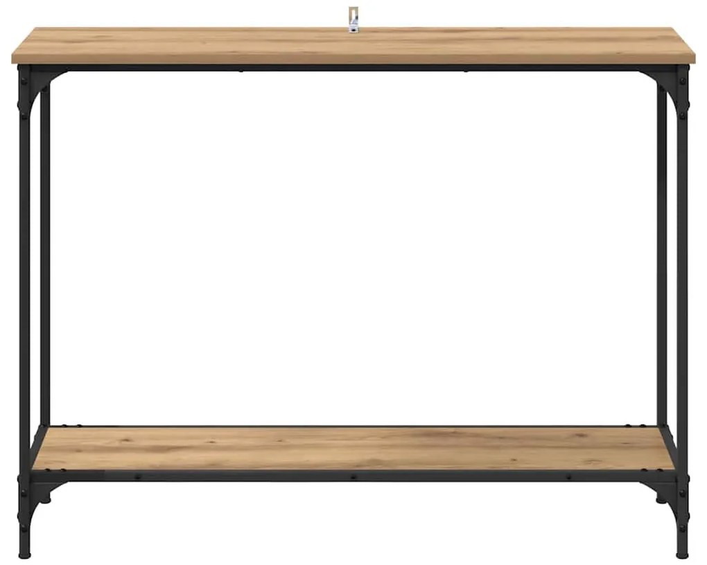 Konzolasztal kézműves tölgy 101 x 30.5 x 75 cm Faanyag