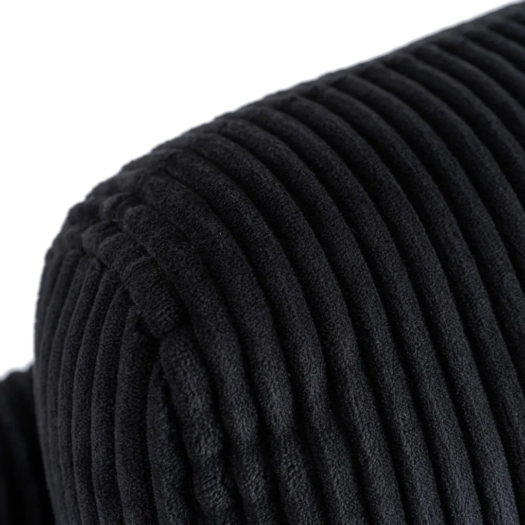 Dönthető fotel fekete kordbársony, TORRES