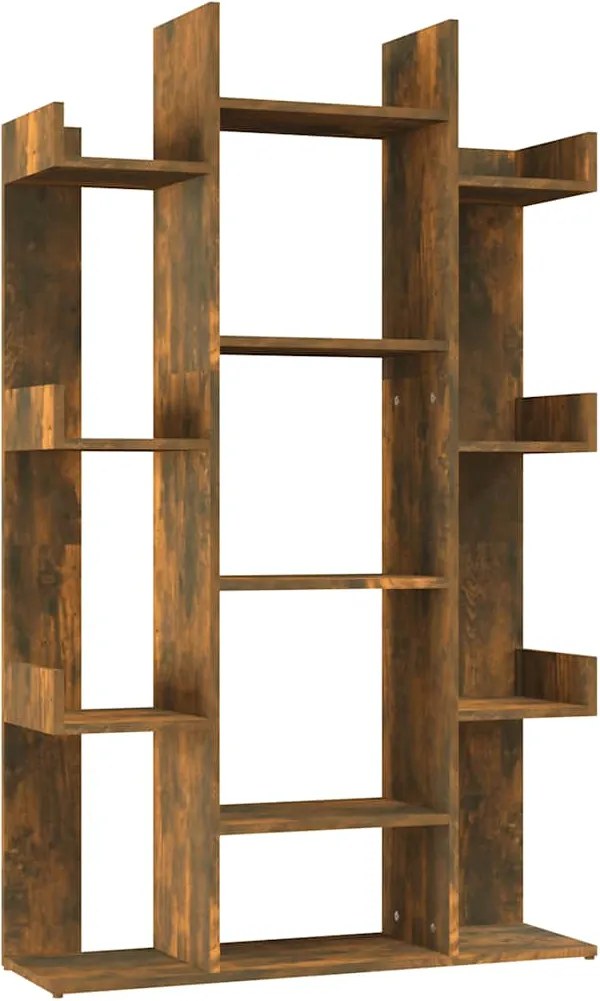 vidaXL füstös tölgy színű szerelt fa könyvszekrény 86 x 25,5 x 140 cm