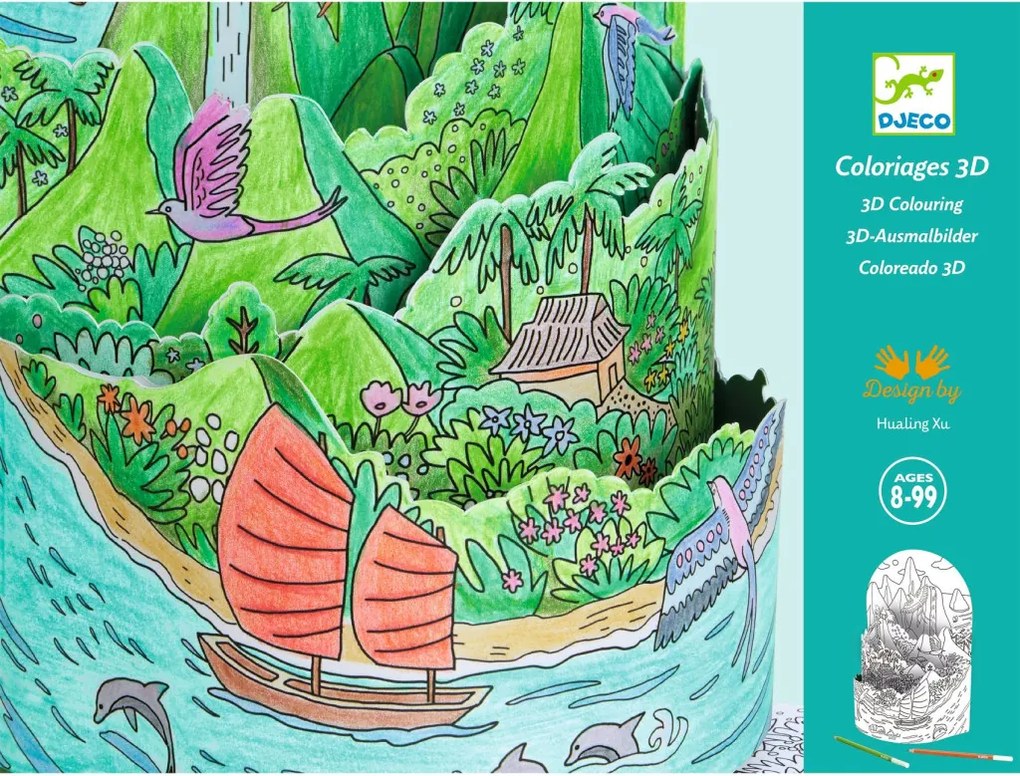 Dioráma színező - A szigetem tetején - On top… of my island