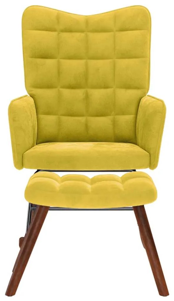 sárga bársony hintaszék ülőkével