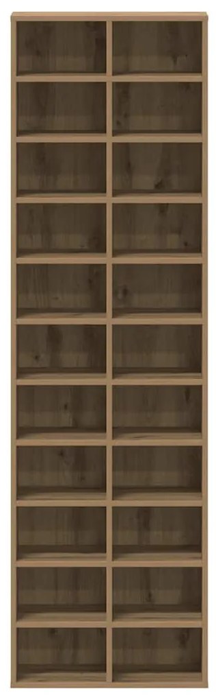 kézműves tölgy szerelt fa cipősszekrény 54 x 34 x 183 cm