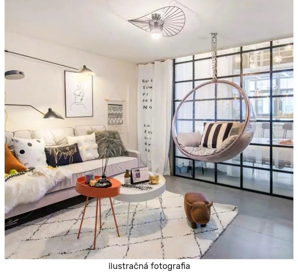 Függesztett hintafotel Belgica 1 (transzparens + arany + szürke) . 1116277