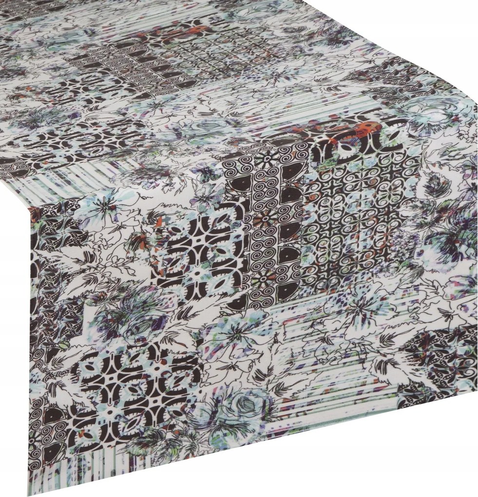 Dorit futópad 35x180 cm fehér dekoratív abrosz Glamour Boho asztalra