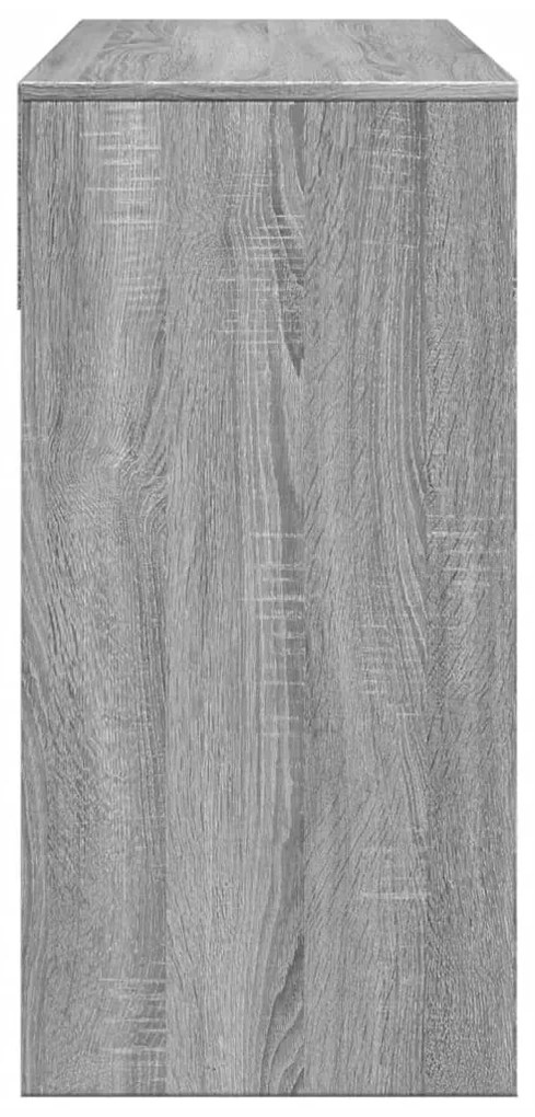 szürke sonoma színű fésülködőasztal tükörrel 80x39x80 cm