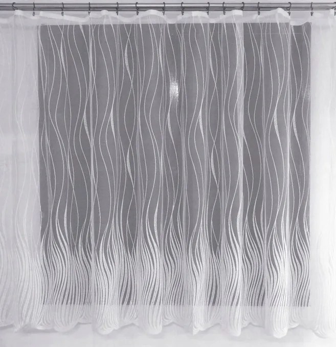 Mg Jacquard Függöny 4073 Fehér 170x160cm kész G szalaggal