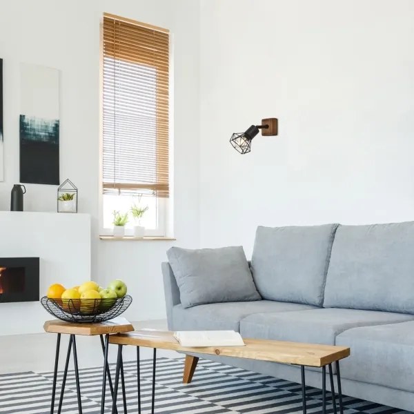 Rabalux 3137 - Fali spotlámpa ZEUS 1xE14/40W/230V tölgy