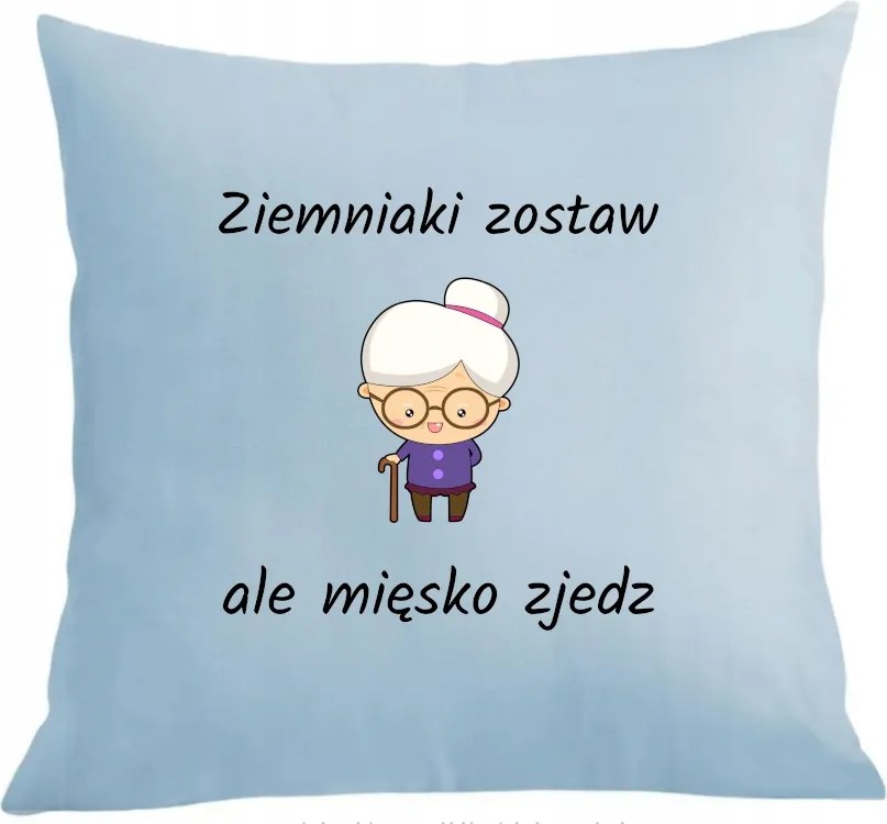 Párna párnahuzat Klasszikus Nagymama Krumpli hagyd, de a húst edd meg