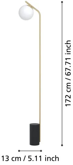 Eglo 39981 - Állólámpa BETULIA 1xE27/40W/230V arany