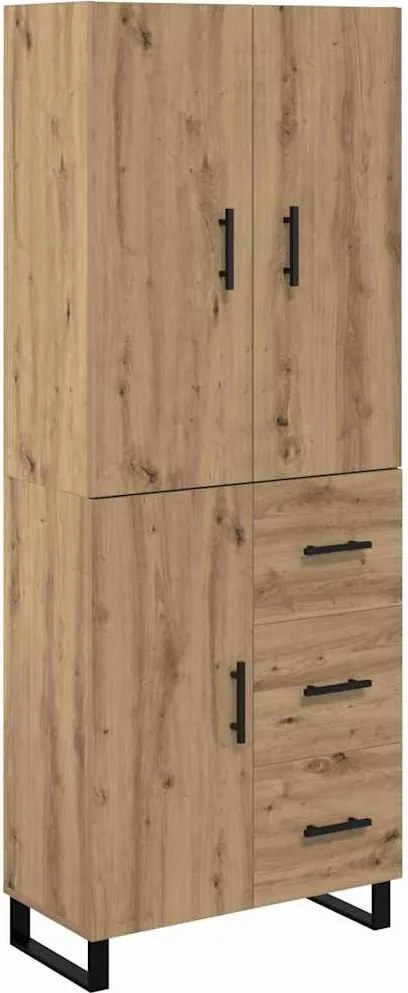 vidaXL Magasfiú fiókkal 2 pcs Artisan tölgy 69,5 x 34 x 180 cm